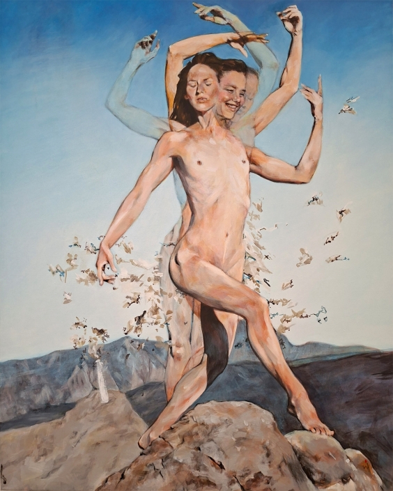 Sirene Sirene - acrylic on canvas by Marcella Casu - contemporary figurative art