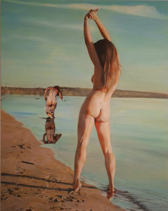 che appari e dispari che appari e dispari - acrylic on canvas by Marcella Casu - contemporary figurative art